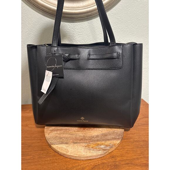 Nanette Lepore Arriss Triple Section Shoulder Bag Black - Picture 2 of 13